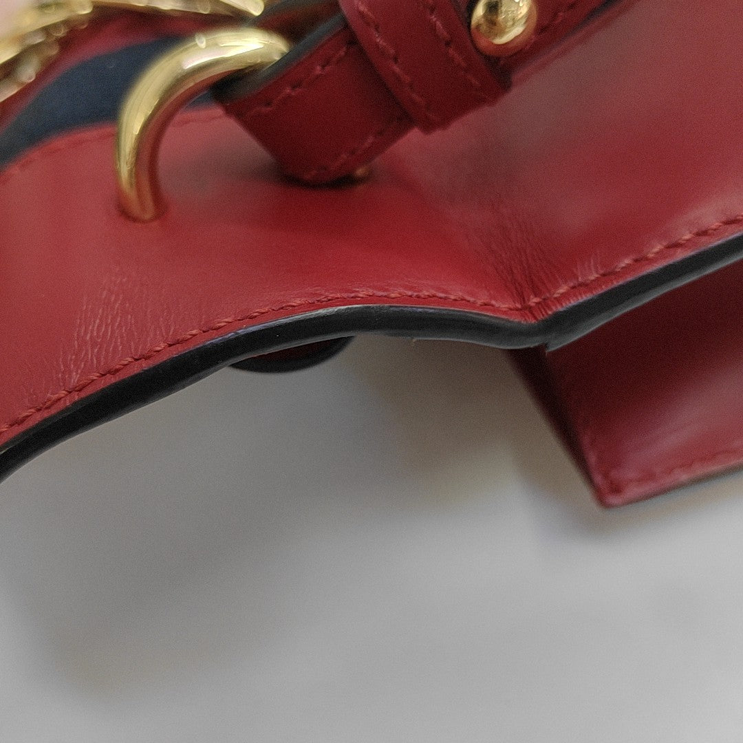 Sylvie Mini Calfskin Red