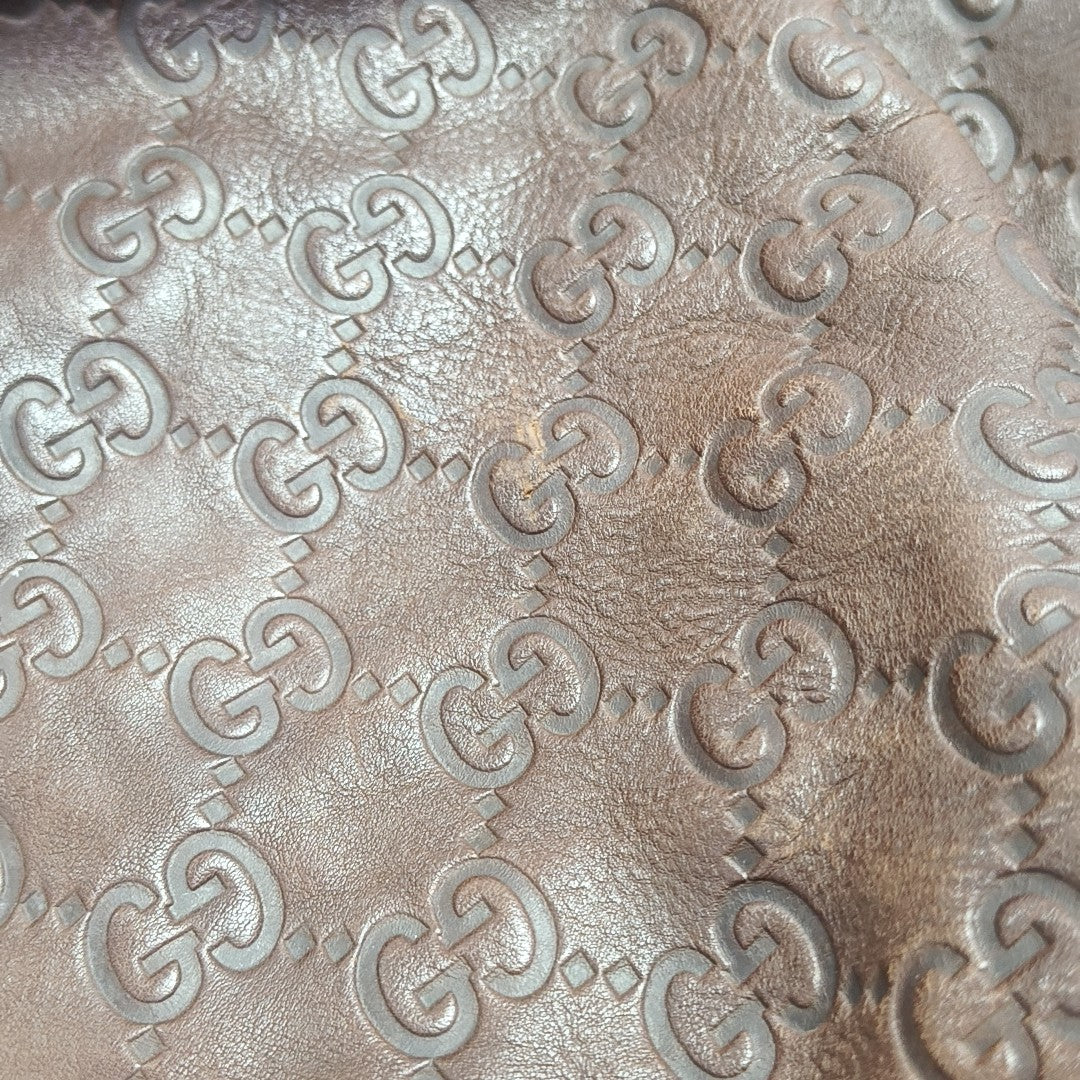 Monogram Calfskin Top Handle Bag Brown