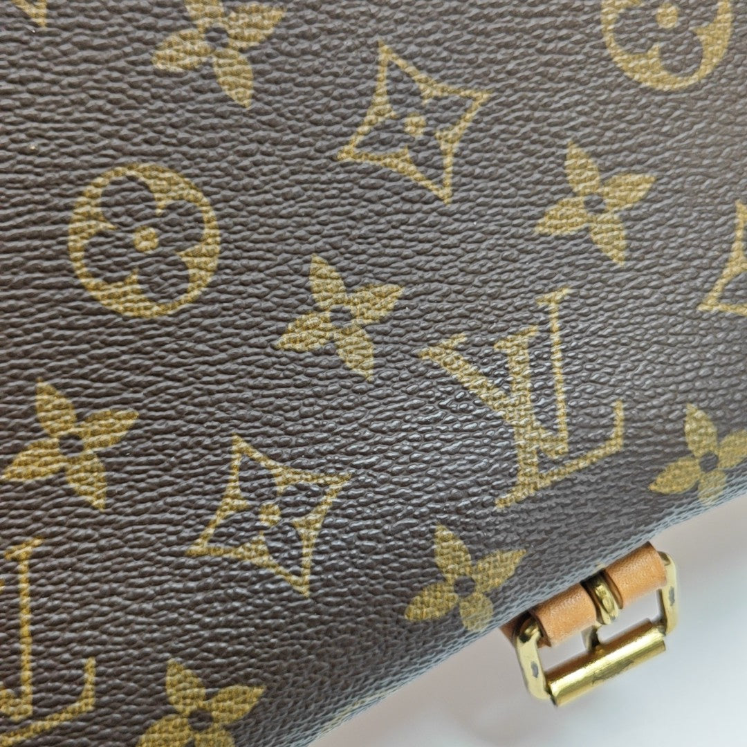 CARTOUCHIERE MM Monogram Coated Canvas Brown