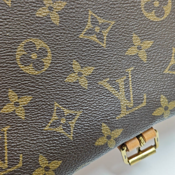 CARTOUCHIERE MM Monogram Coated Canvas Brown