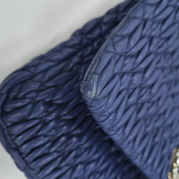 Crystal Quilted Lambskin Blue