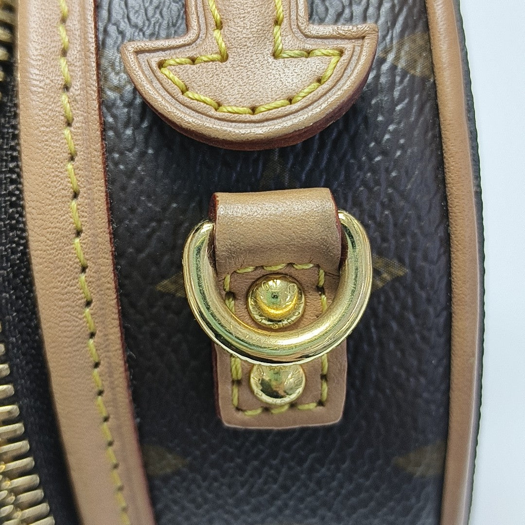 BOITE CHAPEAU Mini Monogram Coated Canvas Brown