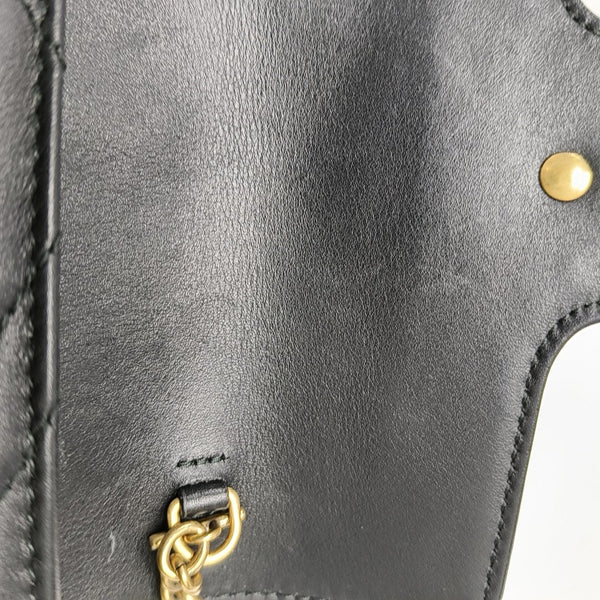 GG Marmont Mini Quilted Calfskin Black