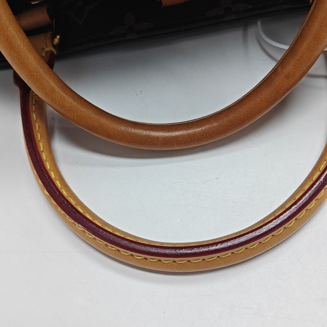 MONTAIGNE BB Monogram Coated Canvas Brown