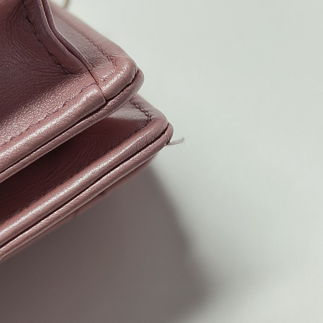 Lady Dior Mini Cannage Lambskin Pink