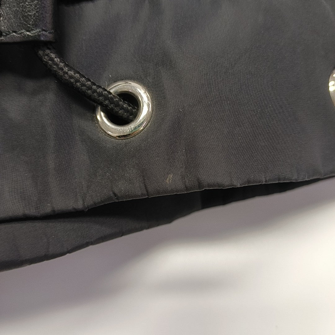 Monogram Nylon Backpack Black