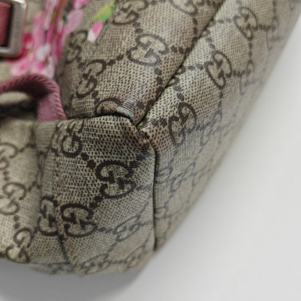 GG Blooms Monogram Coated Canvas Beige