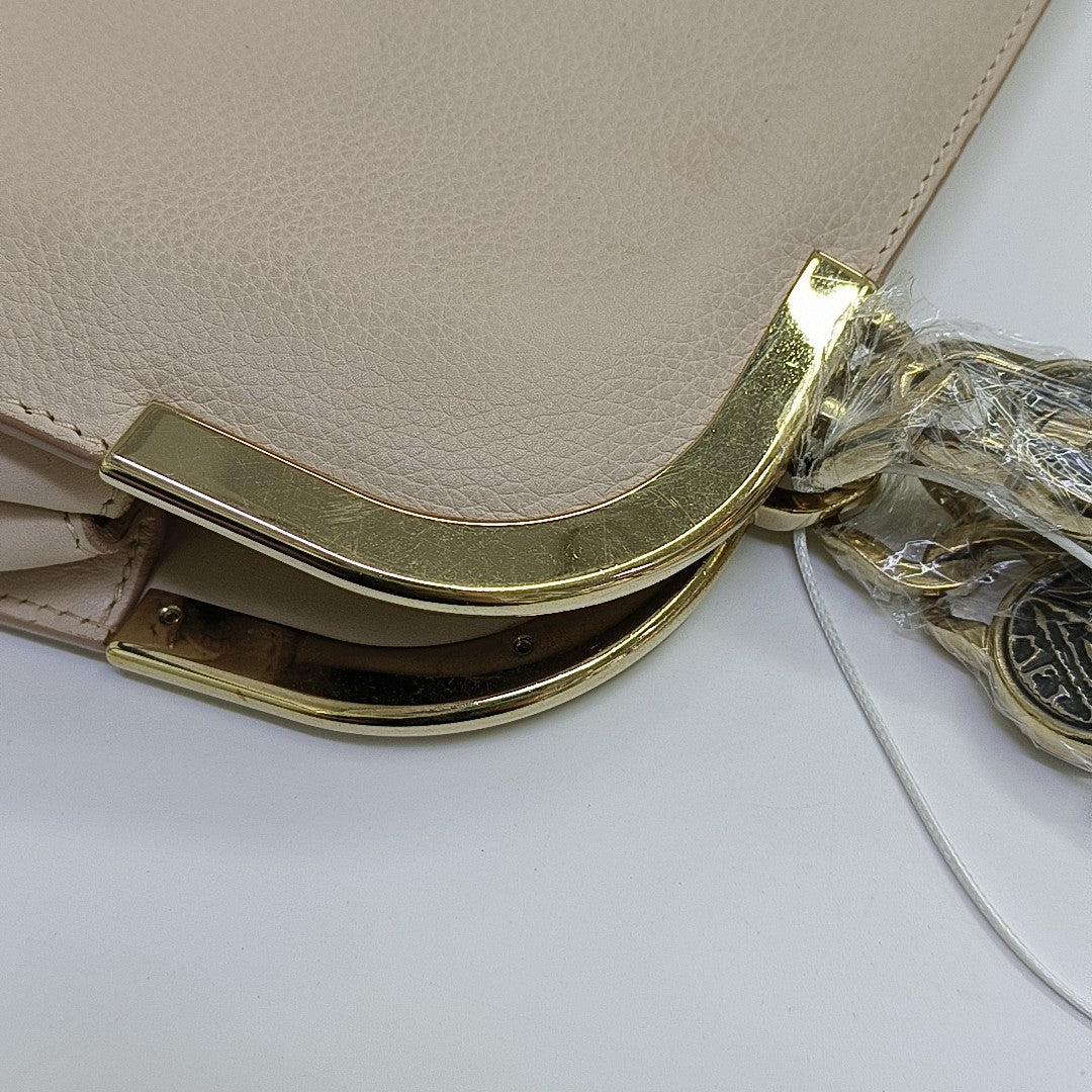 Calfskin Top Handle Bag Pink