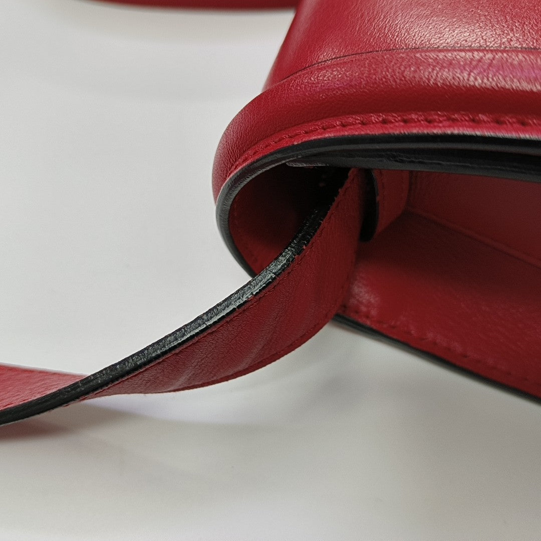 Calfskin Shoulder Bag Red