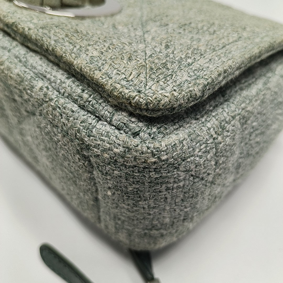 Dior Caro Small Cannage Fabric Green