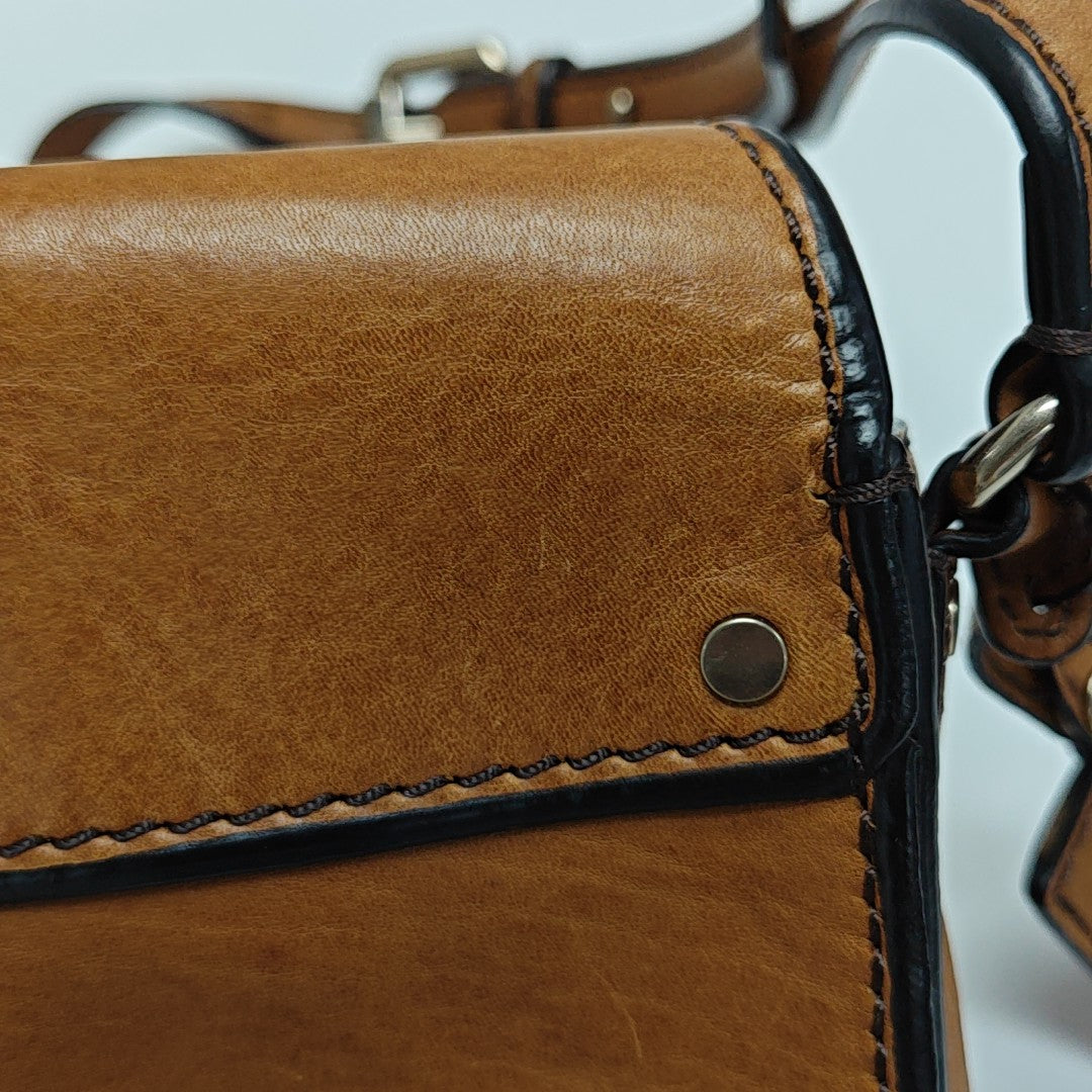 Calfskin Shoulder Bag Brown
