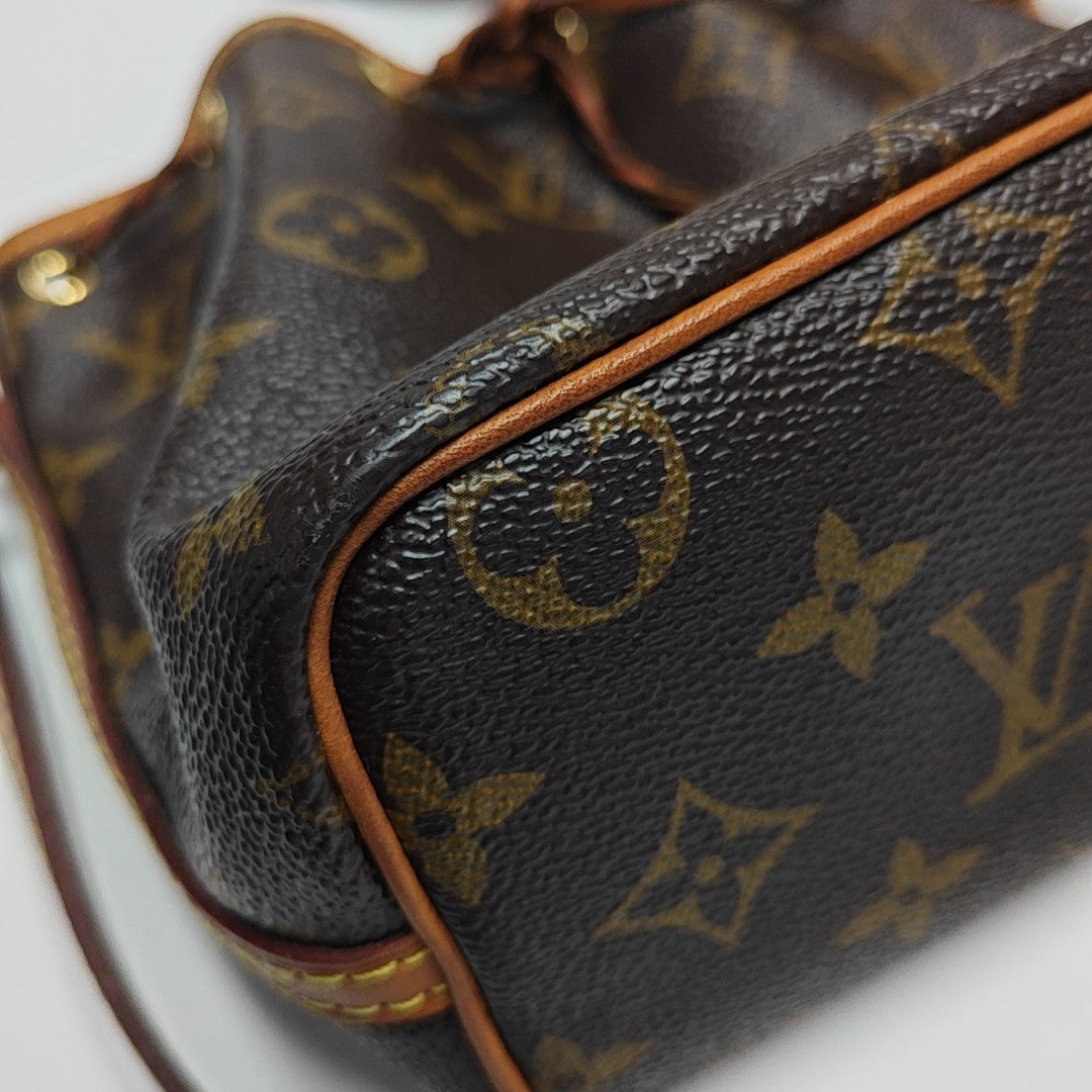 NÉONOÉ Nano Monogram Coated Canvas Brown