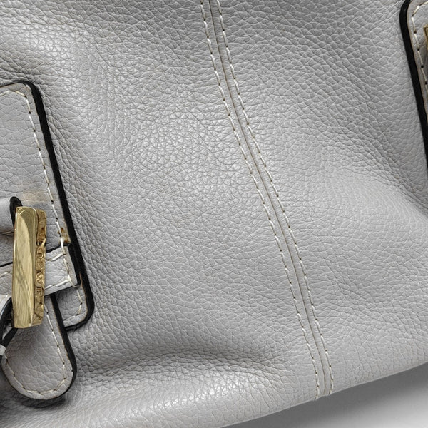 Calfskin Top Handle Bag Beige