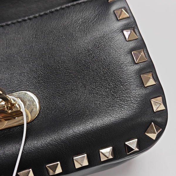 Rockstud Calfskin Black