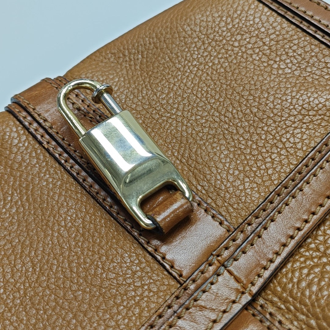 Calfskin Shoulder Bag Brown