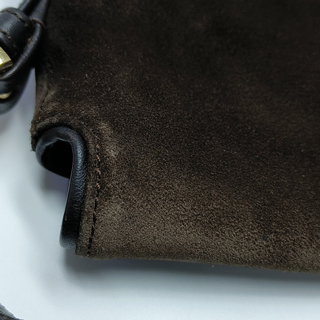 Suede Shoulder Bag Brown