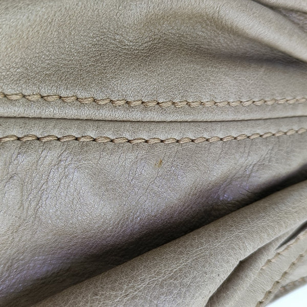 Calfskin Top Handle Bag Gray