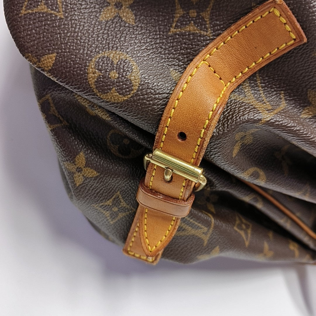 SAUMUR 35 Monogram Coated Canvas Brown