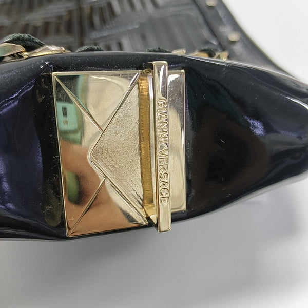 Patent Leather Shoulder Bag Black
