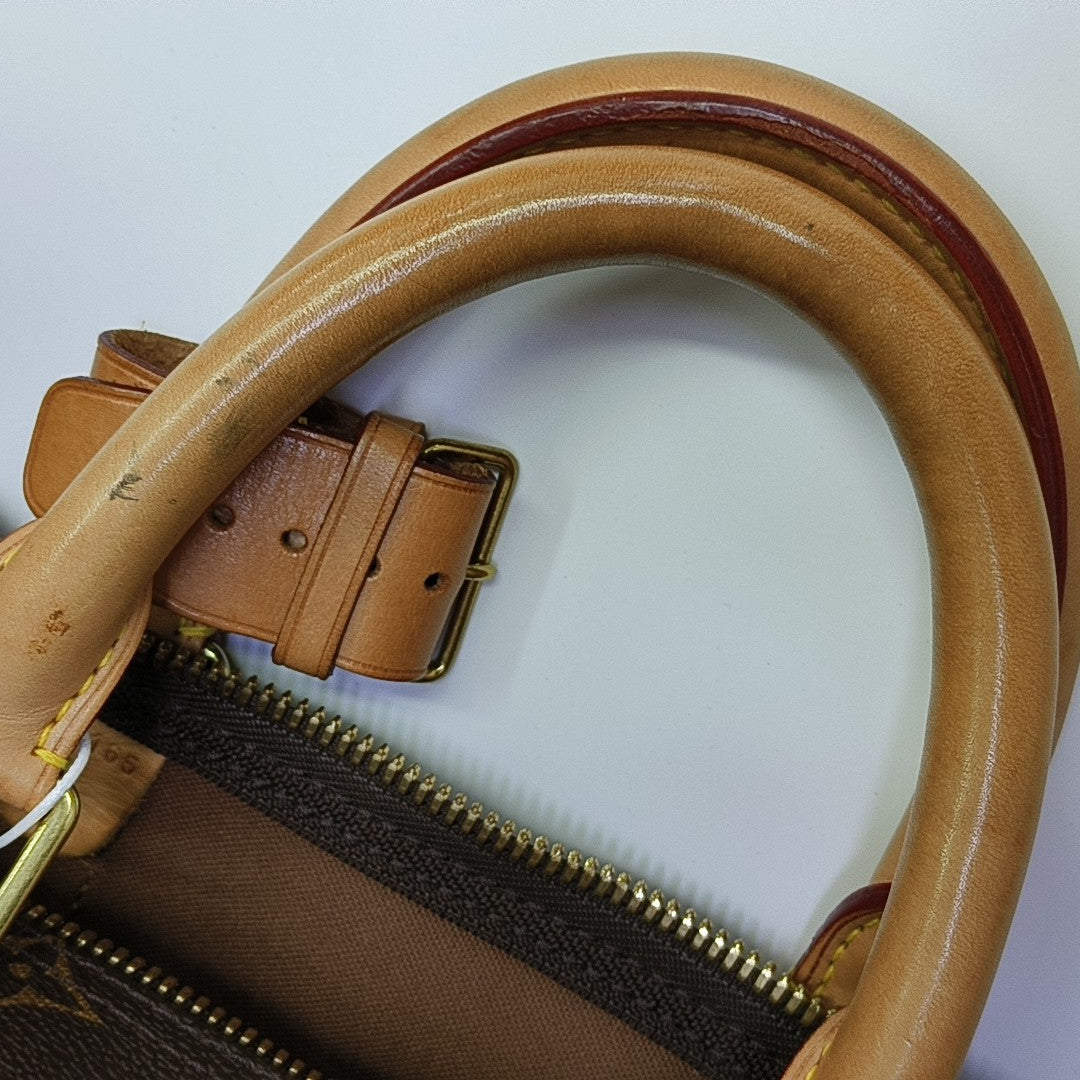 KEEPALL 45 Monogram Coated Canvas Brown