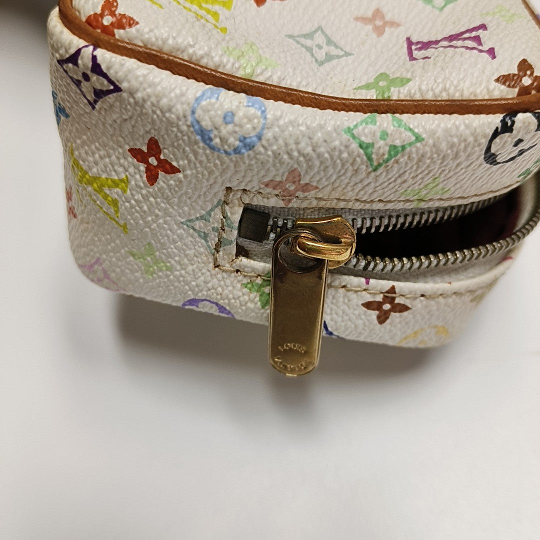 LV × TM WAPITY Monogram Coated Canvas White Coin Purse