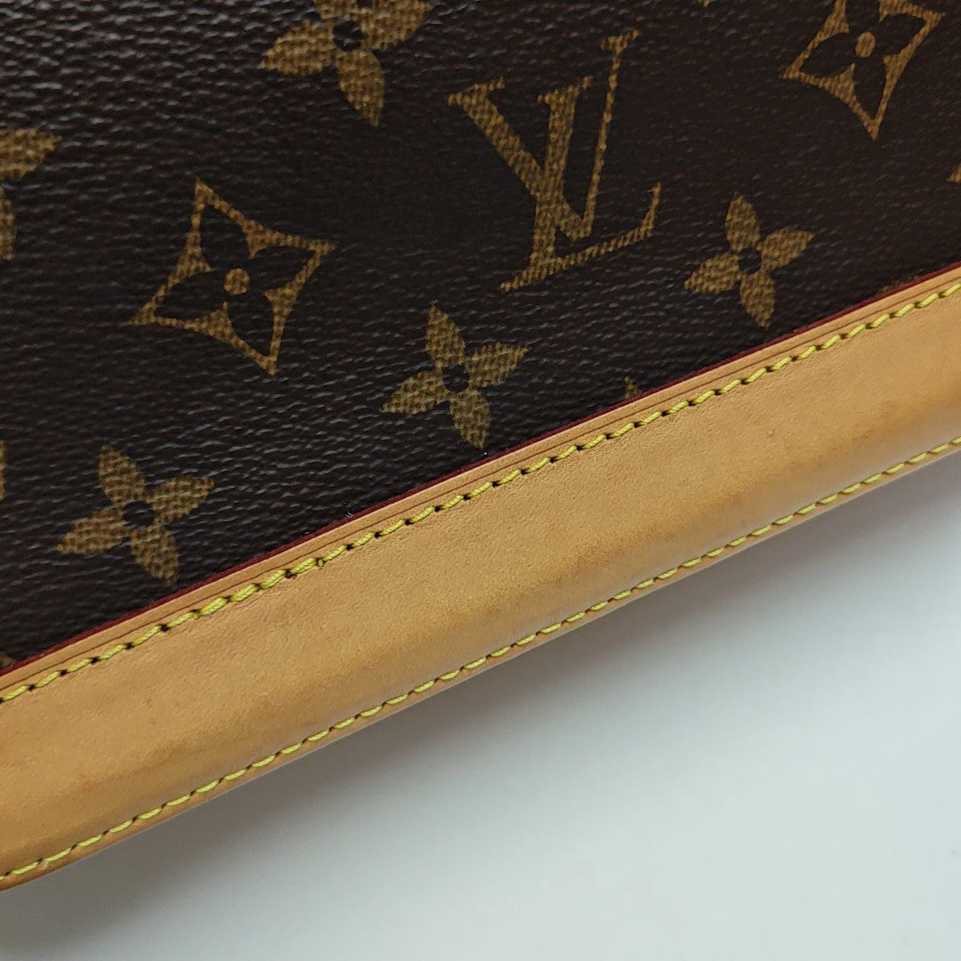 ALMA BB Monogram Coated Canvas Brown