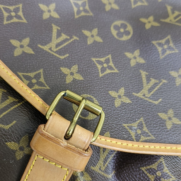 SAUMUR 35 Monogram Coated Canvas Brown