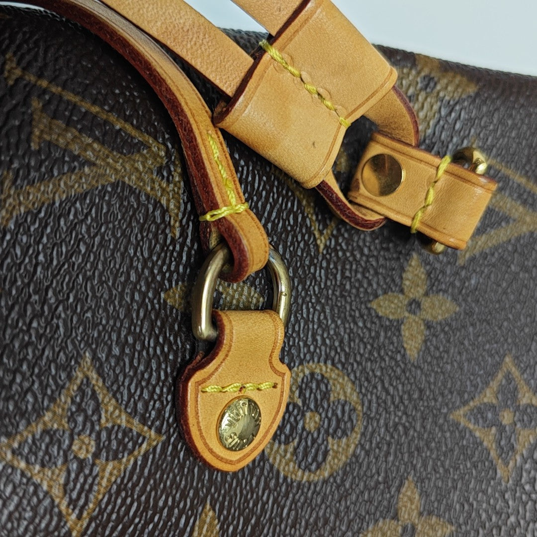 NEVERFULL MM Monogram Coated Canvas Brown