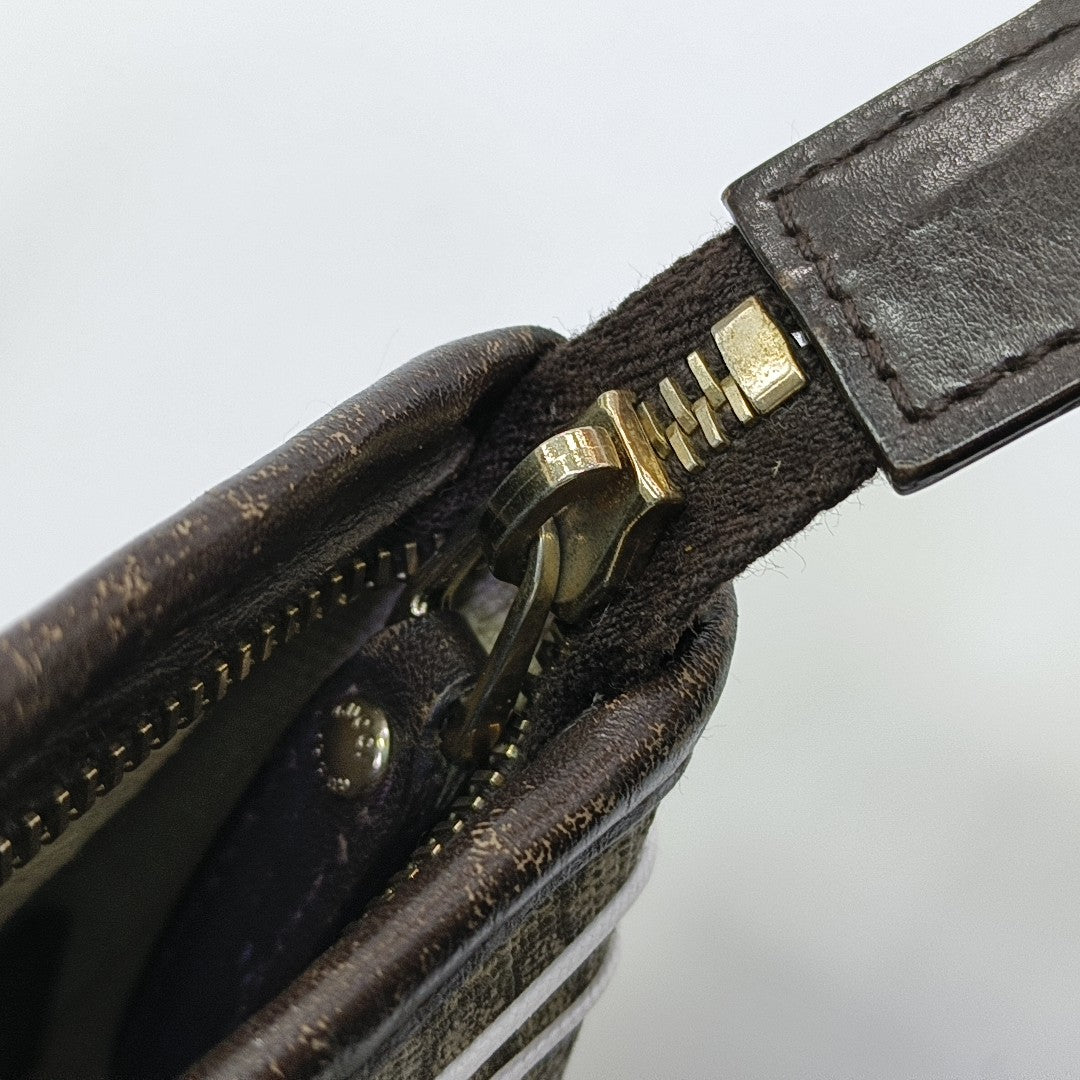 Monogram Coated Canvas Tote Bag Brown