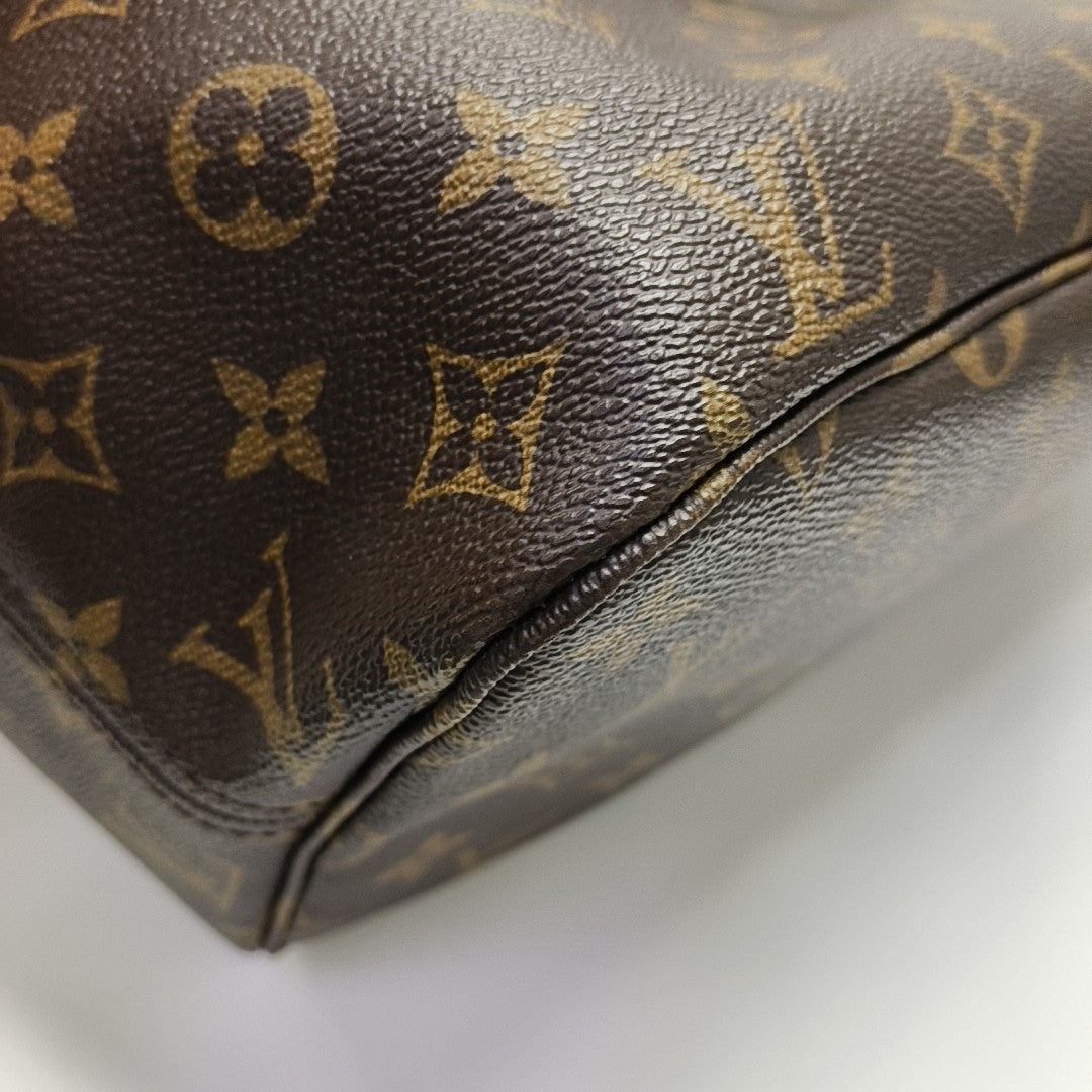 NEVERFULL MM Monogram Coated Canvas Brown