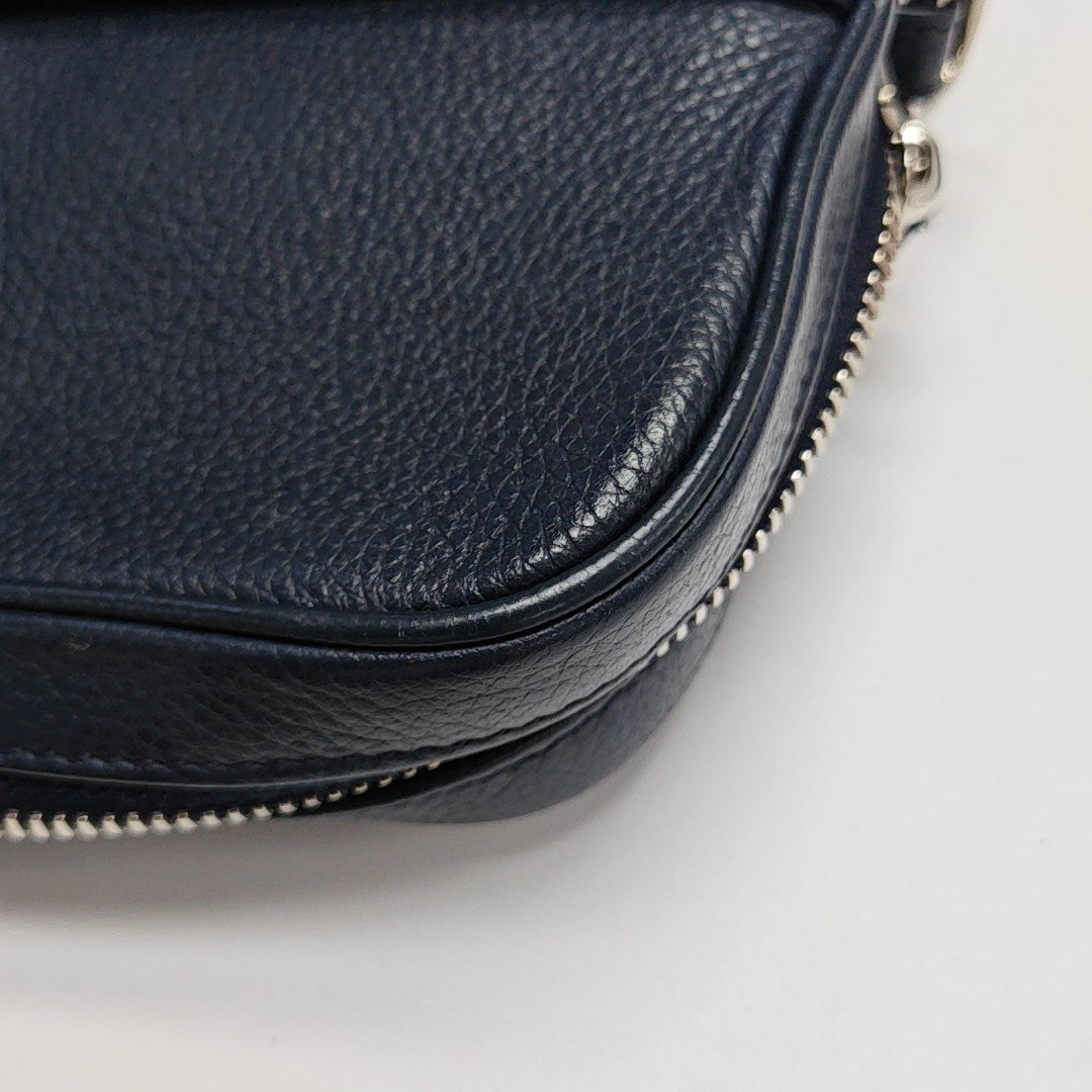 Calfskin Shoulder Bag Blue