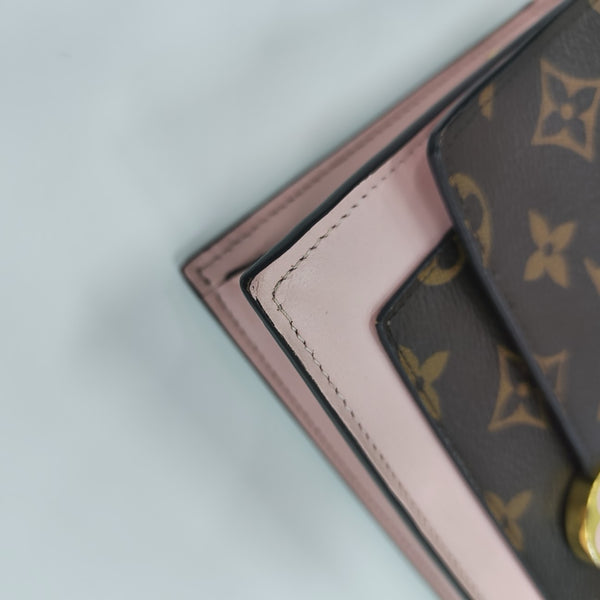 FLORE Monogram Coated Canvas Brown