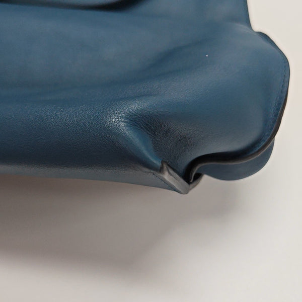 Calfskin Top Handle Bag Blue
