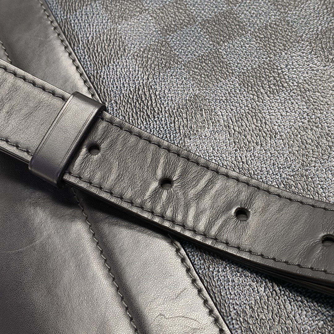 NEWPORT PM Damier Coated Canvas Blue