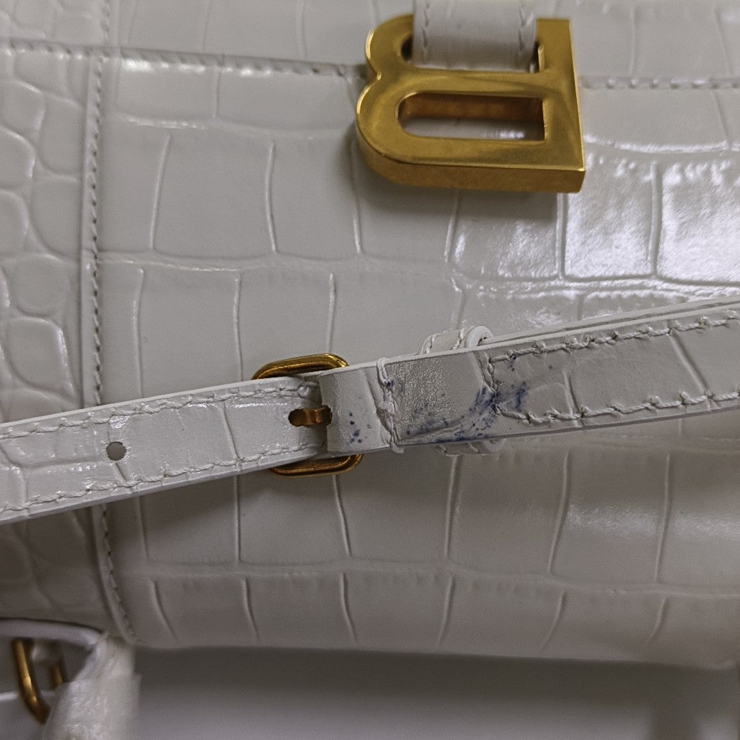 Hourglass S Calfskin White