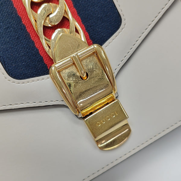 Sylvie Mini Calfskin White