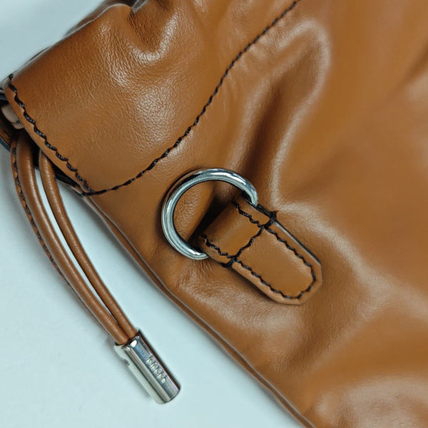 Calfskin Shoulder Bag Small Brown