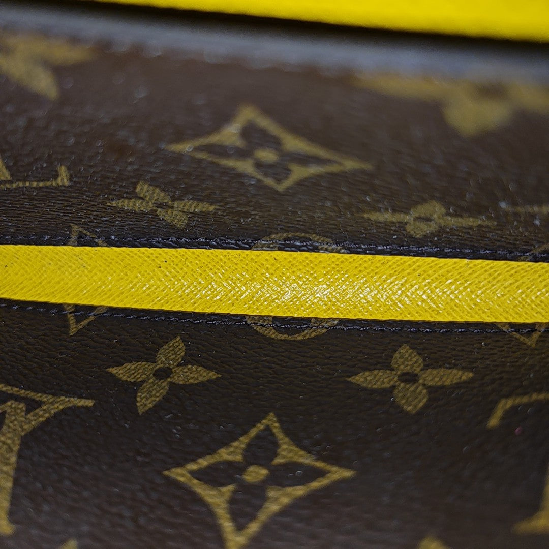 EMILIE Monogram Coated Canvas Brown Wallet