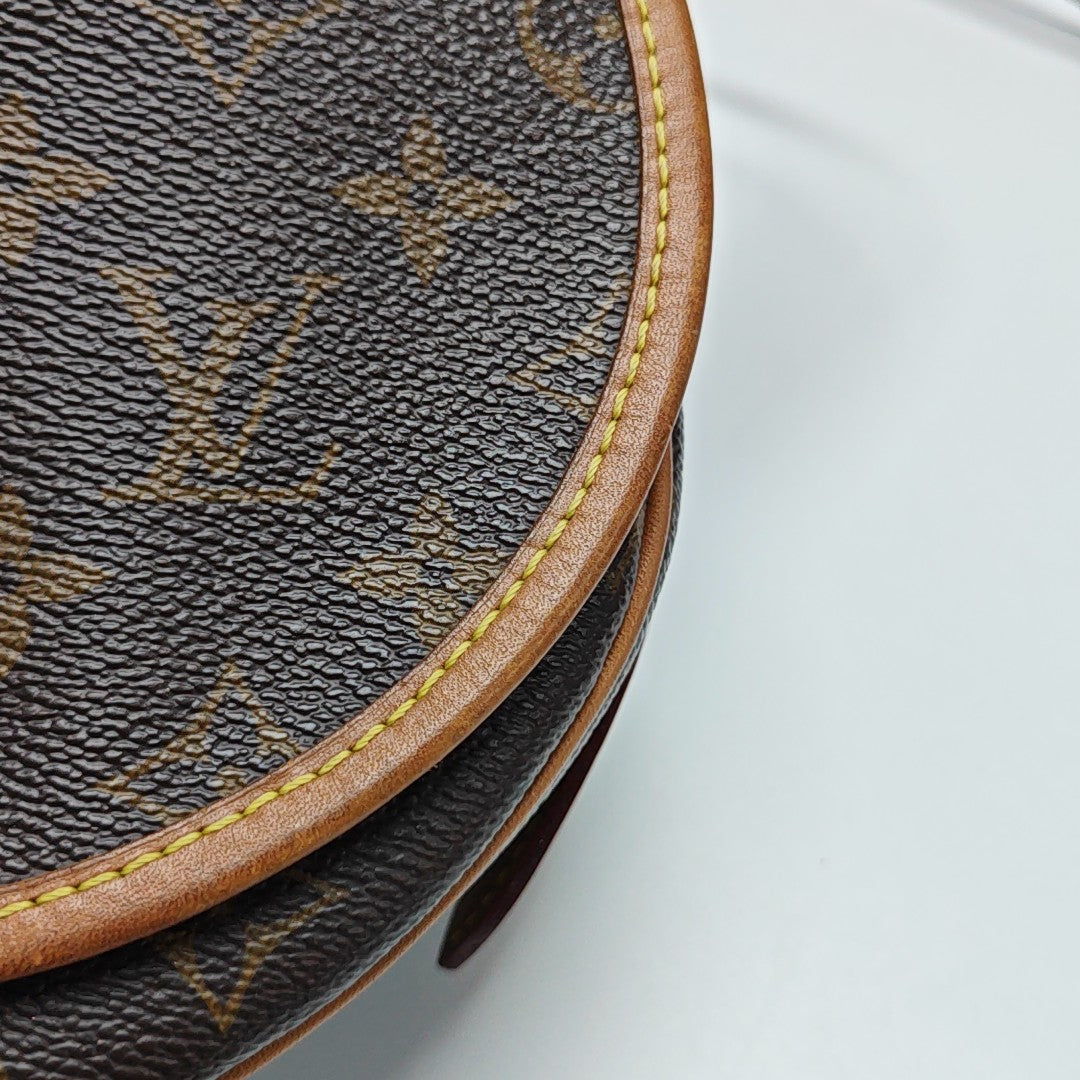 TAMBOURINE Monogram Coated Canvas Brown