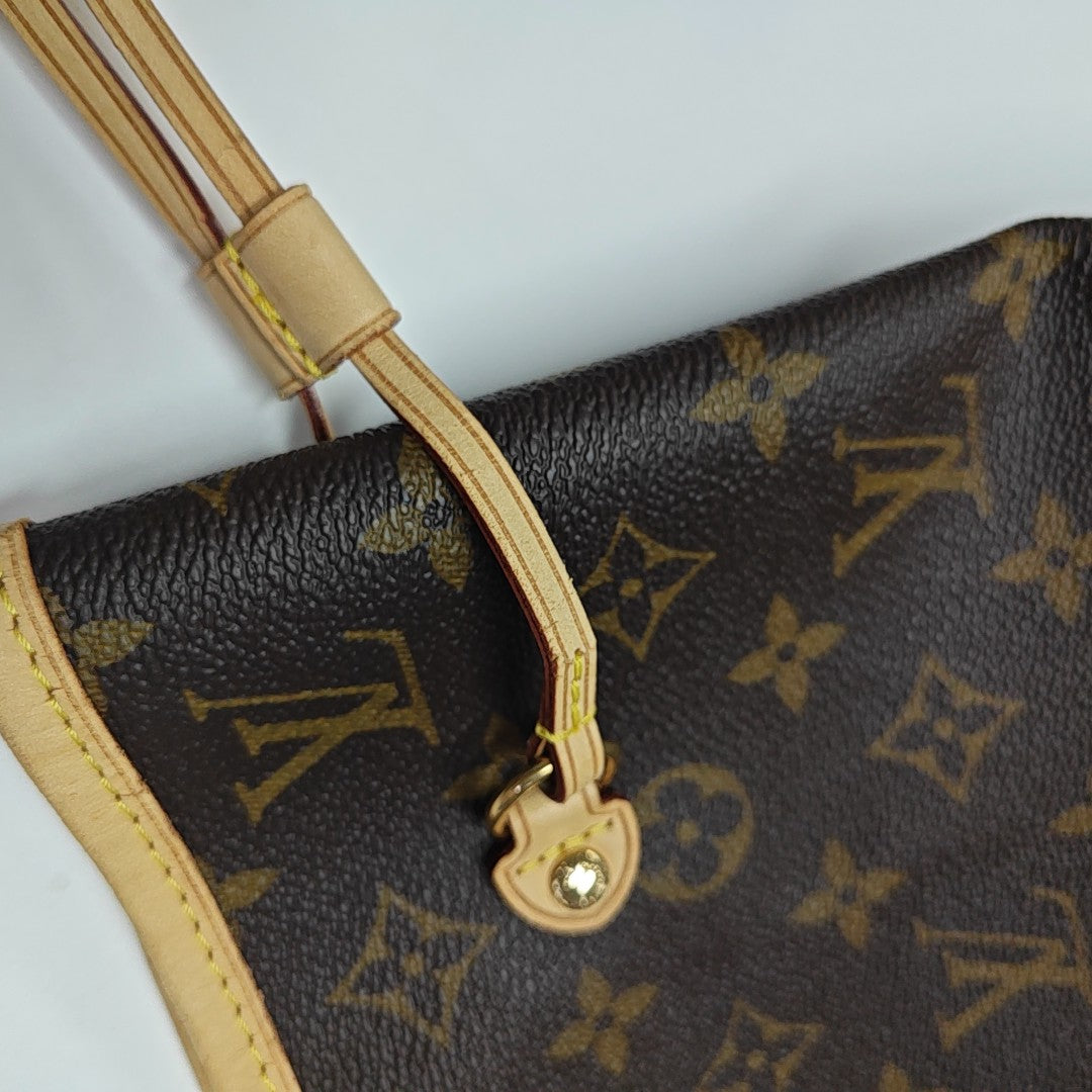 NEVERFULL MM Monogram Coated Canvas Brown
