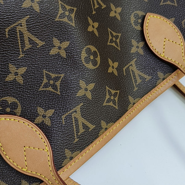 NEVERFULL MM Monogram Coated Canvas Brown