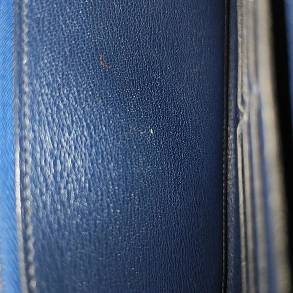 Kelly 20 Shiny Porosus Crocodile Blue Wallet