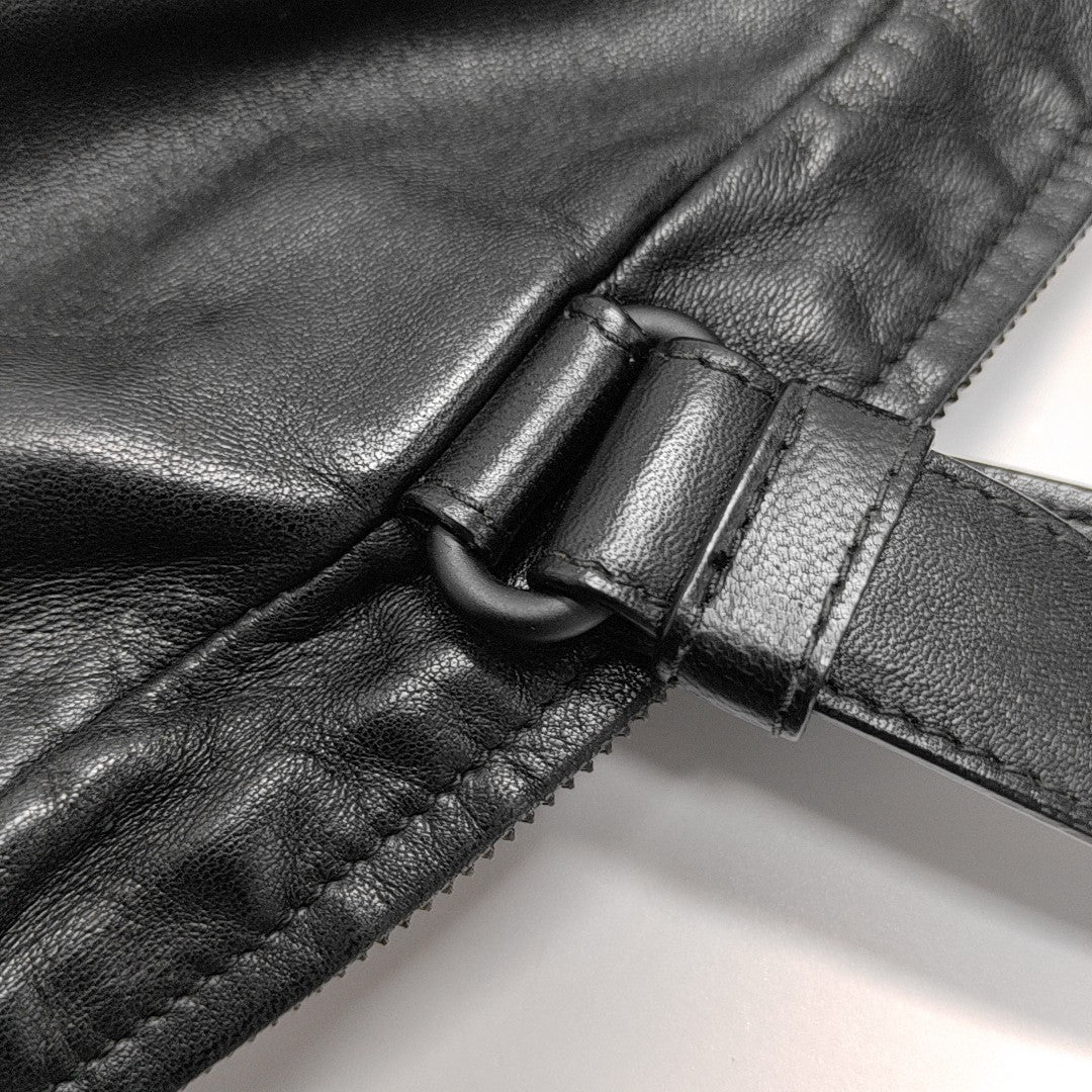 Calfskin Shoulder Bag Black