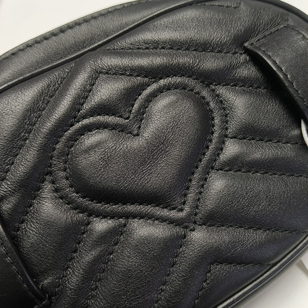 GG Marmont Super Mini Quilted Calfskin Black