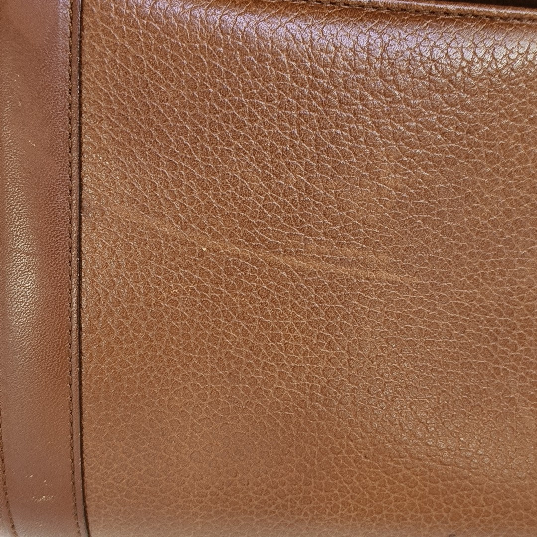 Calfskin Shoulder Bag Brown