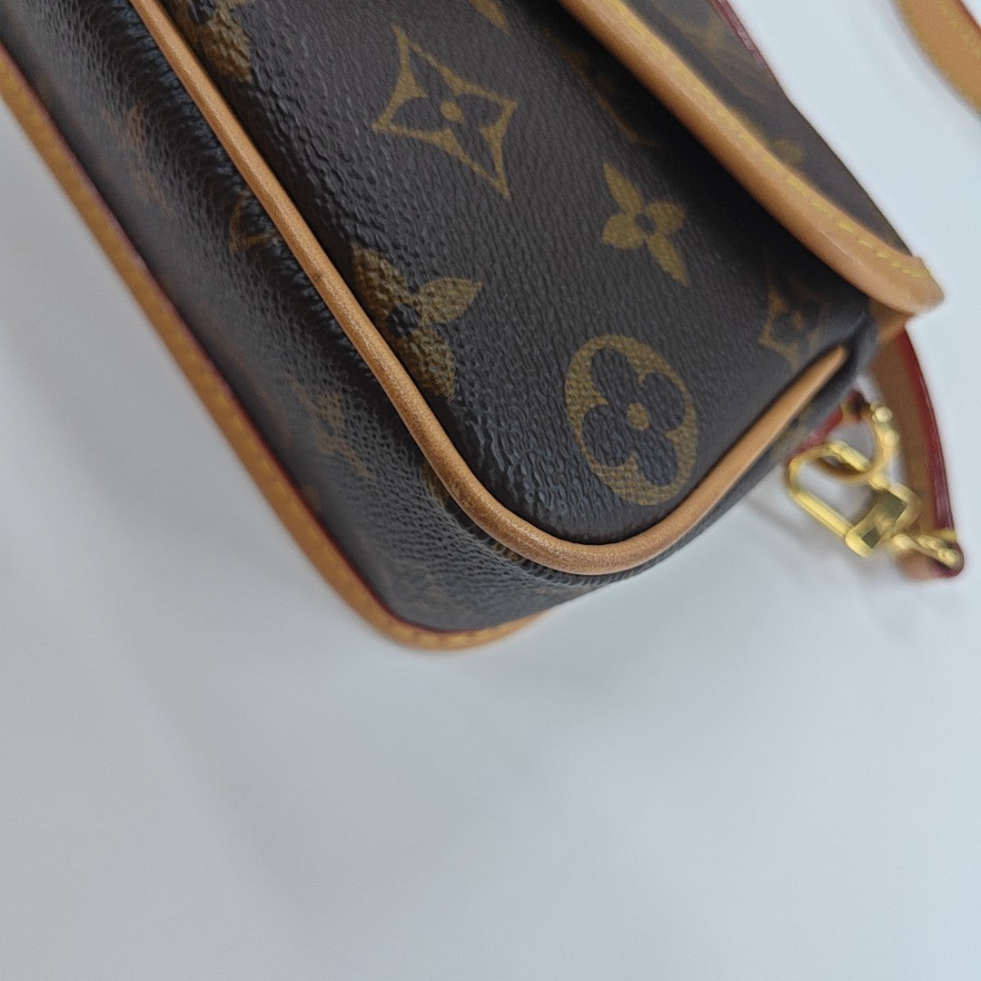 DIANE Nano Monogram Coated Canvas Brown