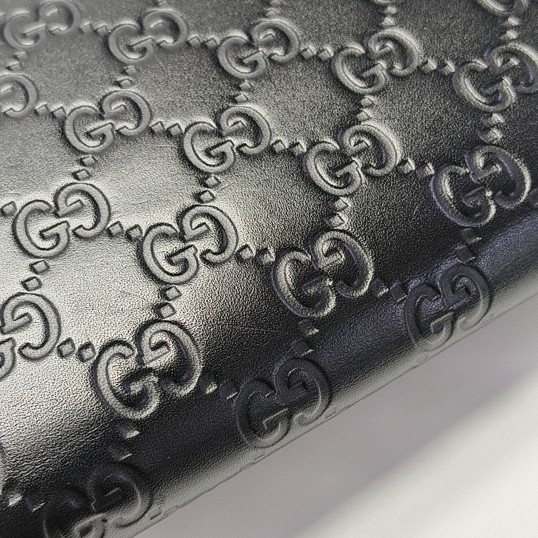 Monogram Calfskin Shoulder Bag Black