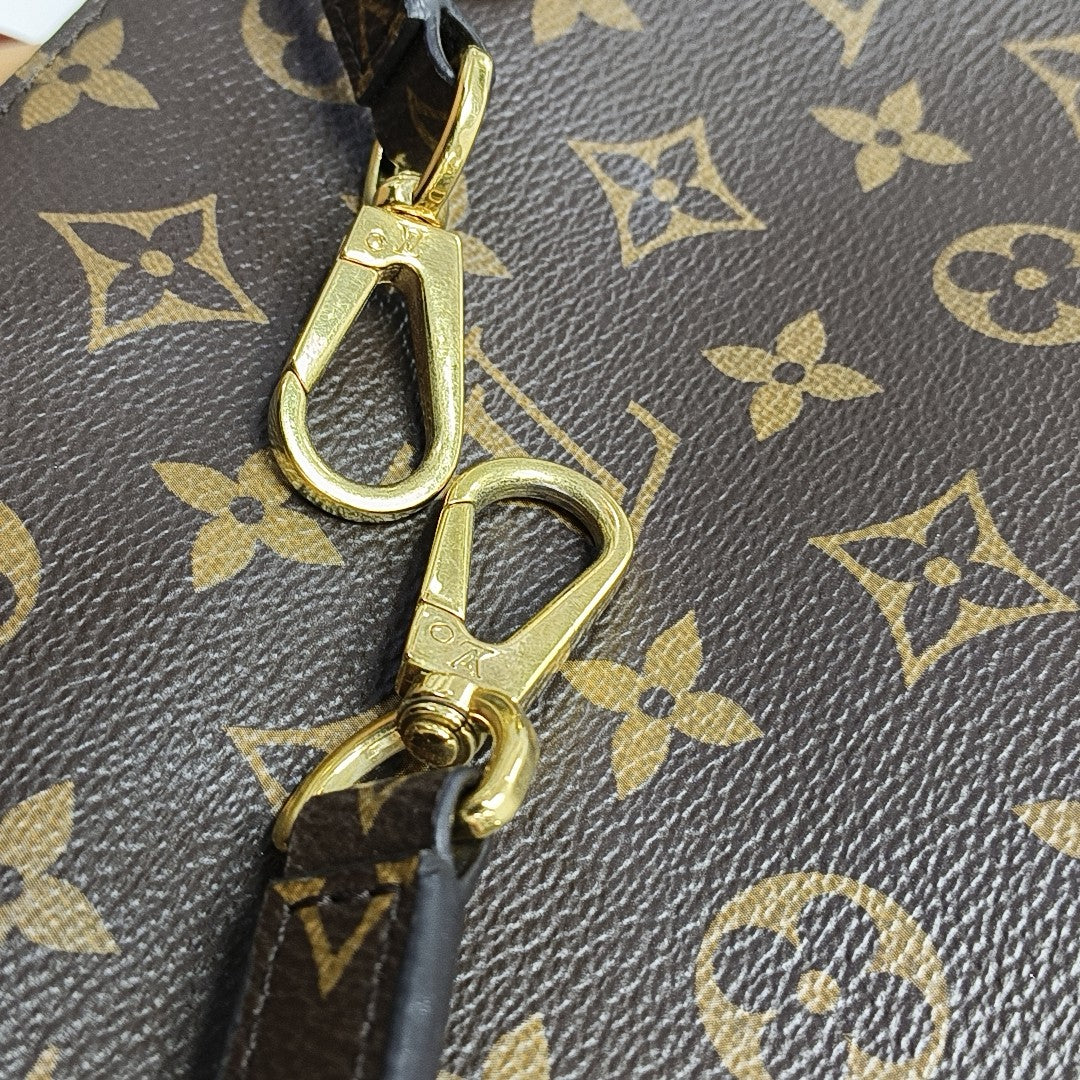 MONTAIGNE BB Monogram Coated Canvas Brown