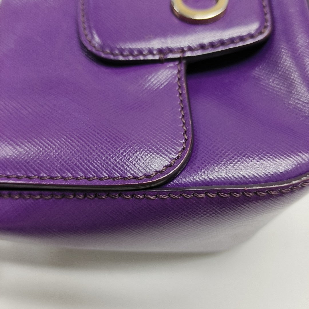Calfskin Shoulder Bag Purple