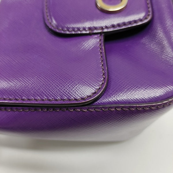 Calfskin Shoulder Bag Purple